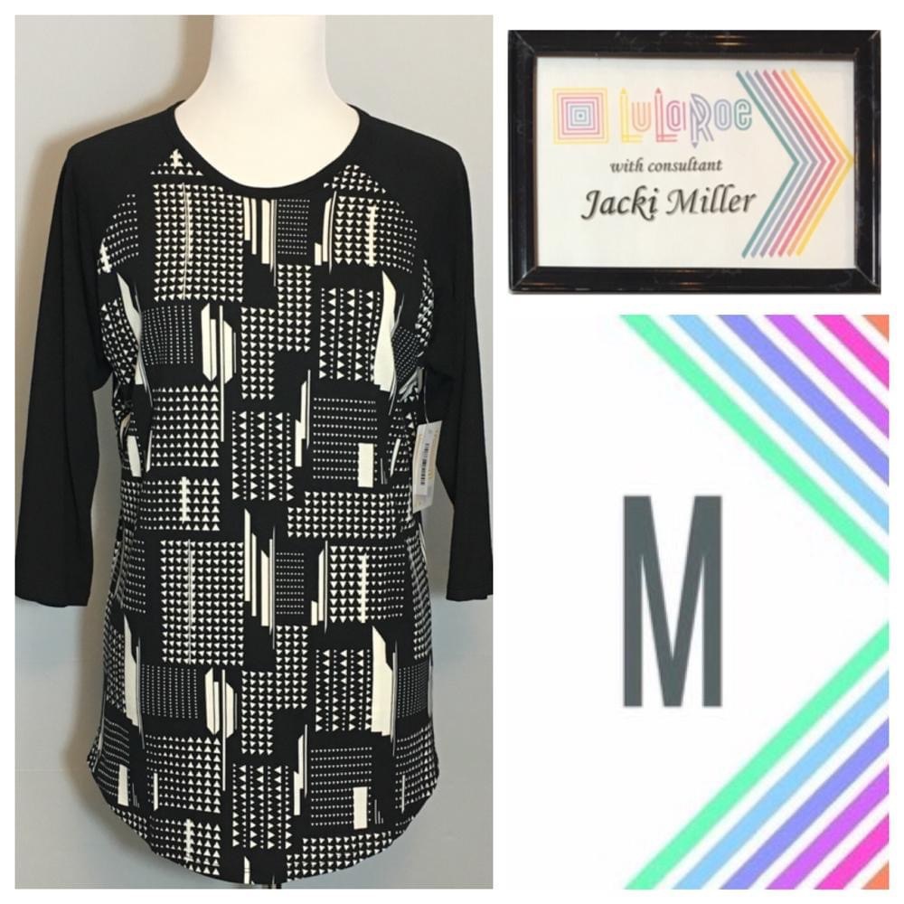 🎉3 for $30  LuLaRoe randy black sleeves and black and white body